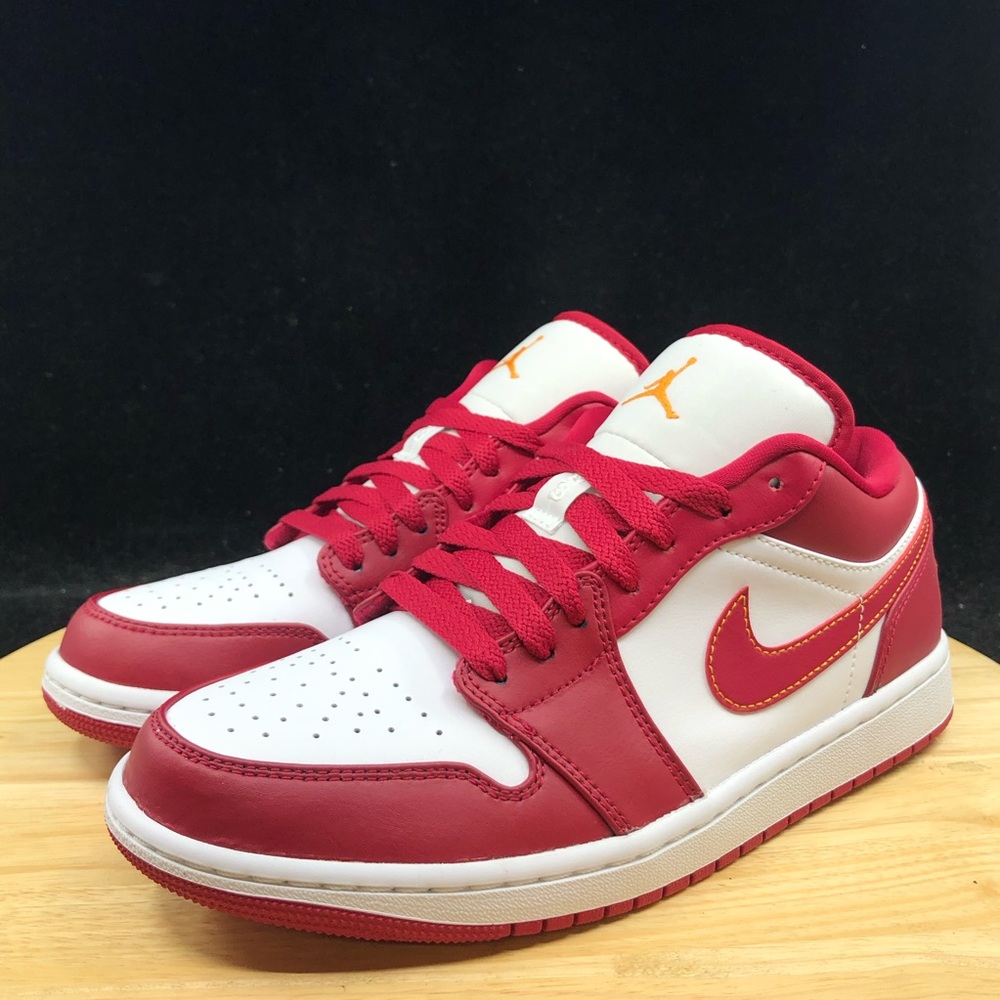 Brand New Nike Air Jordan Low Cardinal Red Light Curry White 553558-607 - Picture 2 of 8